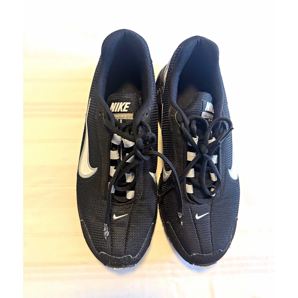 Nike Air Max Torch 3 Men's Black/Silver Low Top Lace-Up Athletic Sneakers